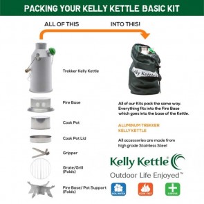 Aluminium 'Trekker' Kelly Kettle (0.6ltr) - Basic Kit