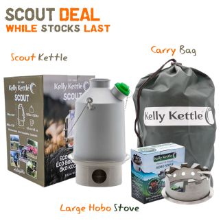 Scout Kettle (Anodised Aluminium) + Hobo Stove (OFFER)
