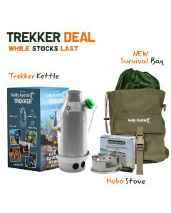 Trekker (Stainless Steel) + Hobo + Survival Bag (Offer xmas 25)