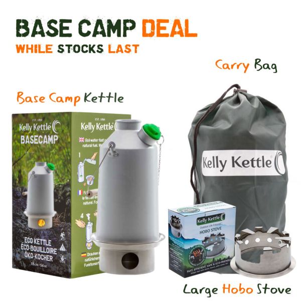 Base Camp (Aluminium) Kettle + Hobo Stove