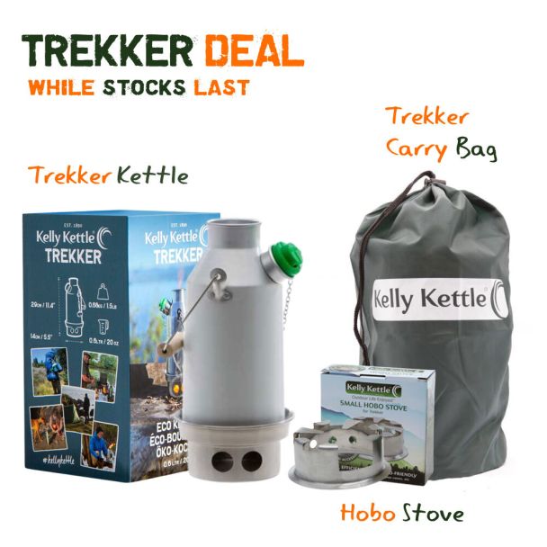 Trekker Kettle (Aluminium) + Hobo Stove