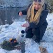 'Base Camp' 1.6 ltr (Anodised Alu. Kettle) + Whistle + Steel Fire-Base - Snow Boil