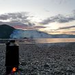 'Base Camp' 1.6 ltr (Anodised Alu. Kettle) + Whistle + Steel Fire-Base - Sunset View
