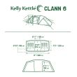 OFFER: 'Clann' - 6 Person Tent + FREE 'Base Camp' Kettle - Dimensions
