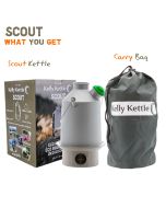 'Scout' 1.2 ltr (Anodised Alu. Kettle) + Whistle + Steel Fire Base