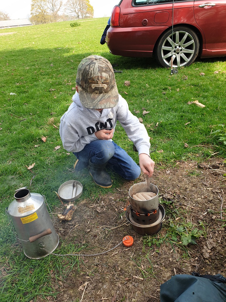 Making memories with my grandson. Boiled up the Kelly for a cup of tea and he then cooked us sausages for our lunch. His first time with my Kelly, taught him how to light the kettle without matches or a lighter. Great adventure for a 9 year old. He finished off the day catching his first trout and went on to catch 2 more.