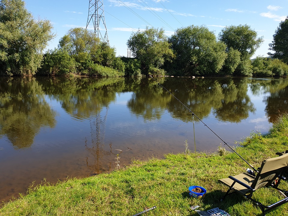 Another Day in Paradise./  Fishing the river wye, july 2019. Just lacking a nice cup of tea