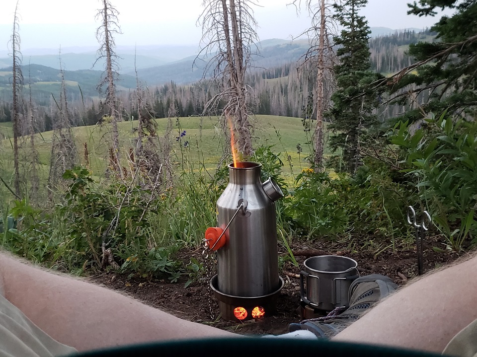 Enjoying the nightly view on an overnight-er. (Little West Fork, Above Heber City Utah USA)