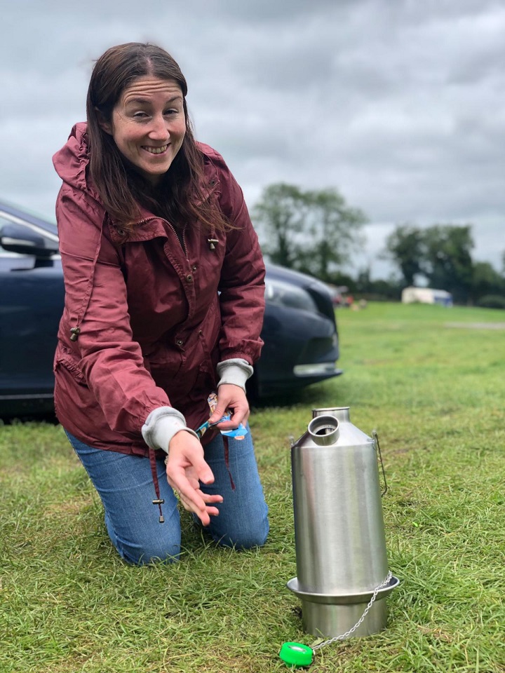 My husband bought me a Kelly kettle for my birthday and this is the photo of its maiden boil! I went to Cavan (Ireland) where my own grandad used to fish.