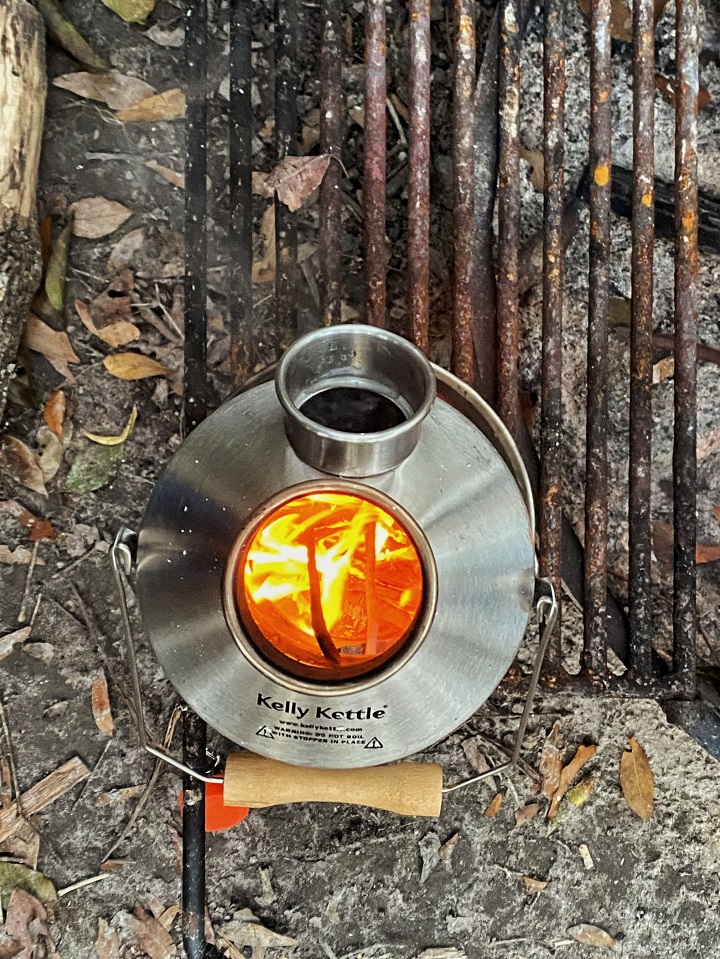 The ideal companion to campfire cooking - the Kelly Kettle is a necessity at our campsite! #KellyKettle (O'Lena State Park, Florida, USA)