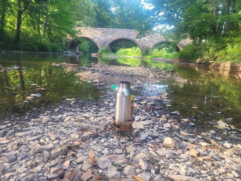 Love using my Kelly Kettle while exploring local creeks!  I really like old bridges over the creeks! (Ontelaunee Creek, PA,USA)