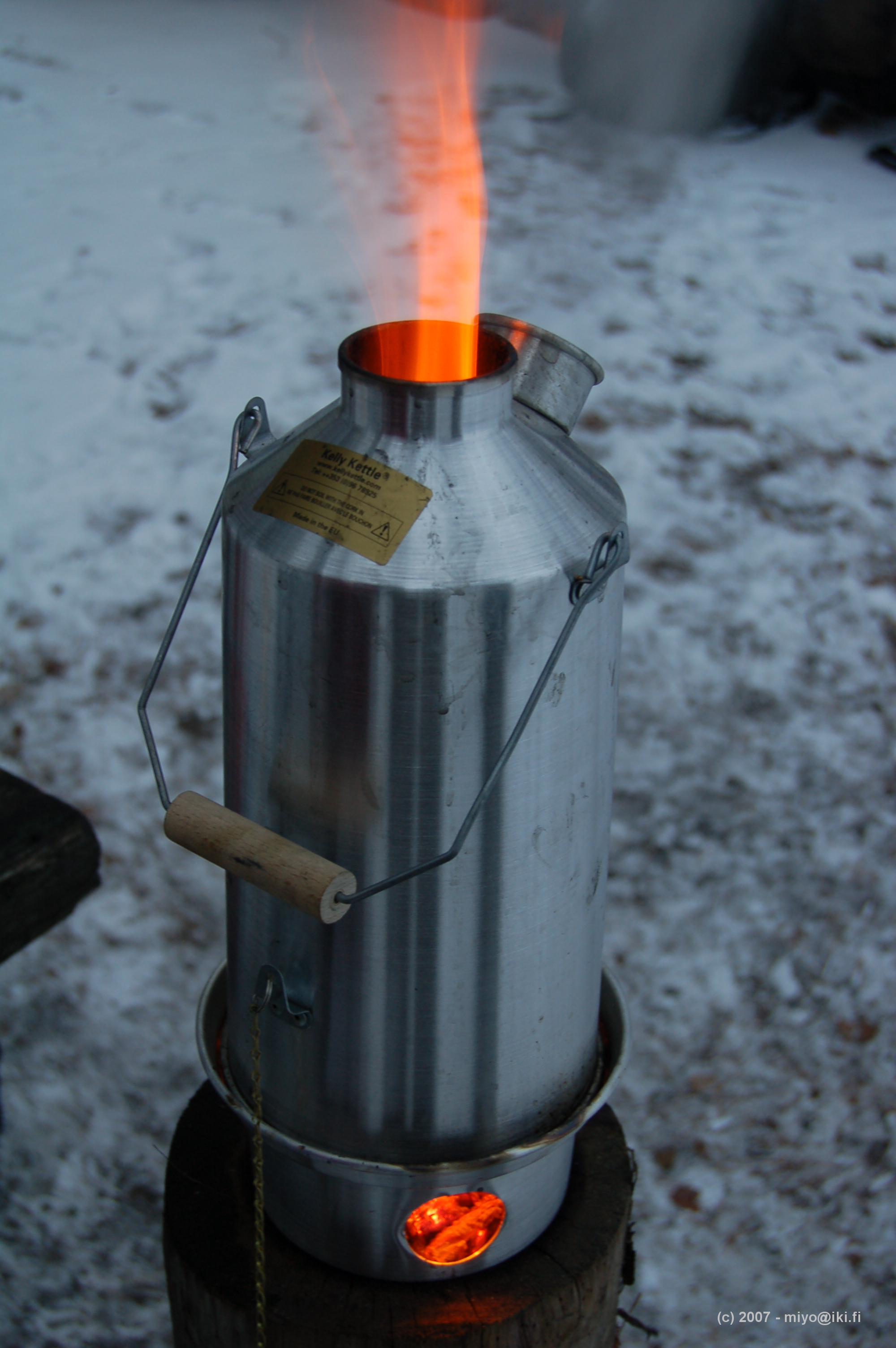 Camping stove kettle